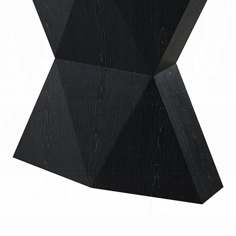 Kia Sofa Console Table, 47 Inch Top, Geometric Pedestal Base, Black image number 6