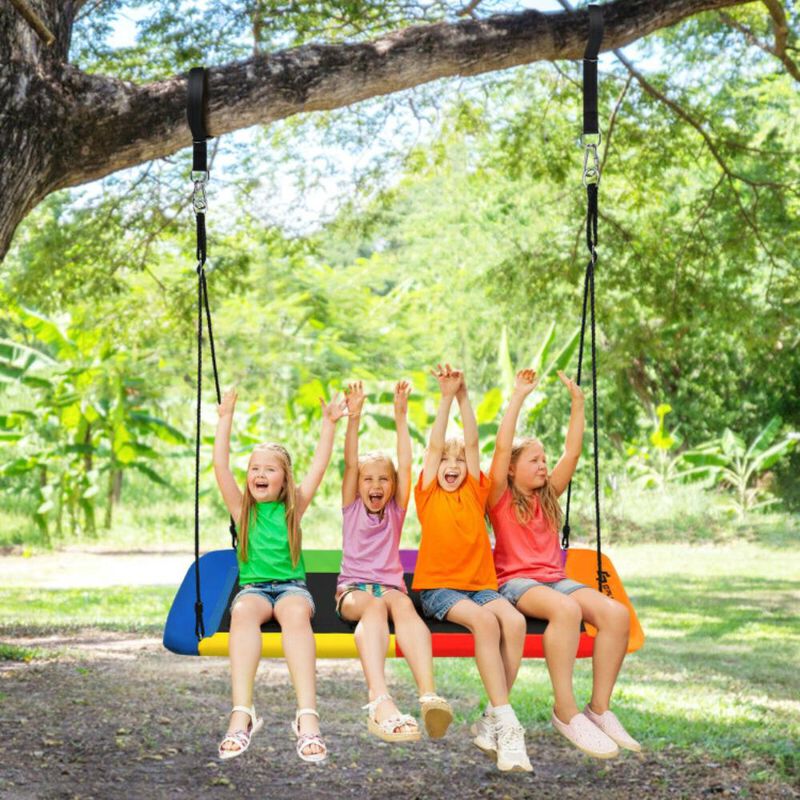 Hivvago Platform Tree Swing Outdoor with  2 Hanging Straps