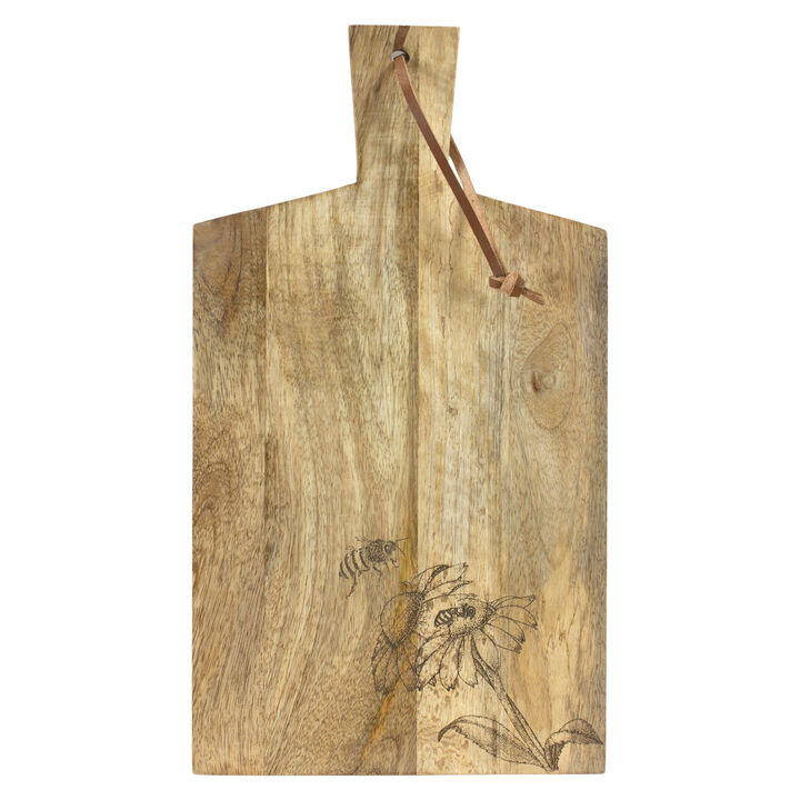 HomeRoots Set of Two Brown Solid and Manufactured Wood Cutting Boards
