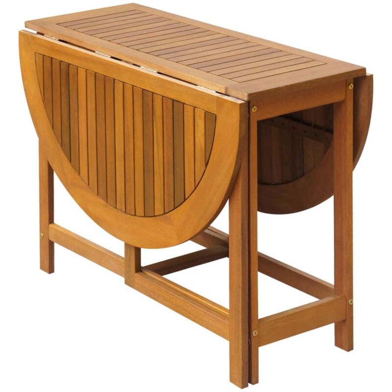 vidaXL Garden Table 51.1"x35.4"x28.3" Solid Acacia Wood