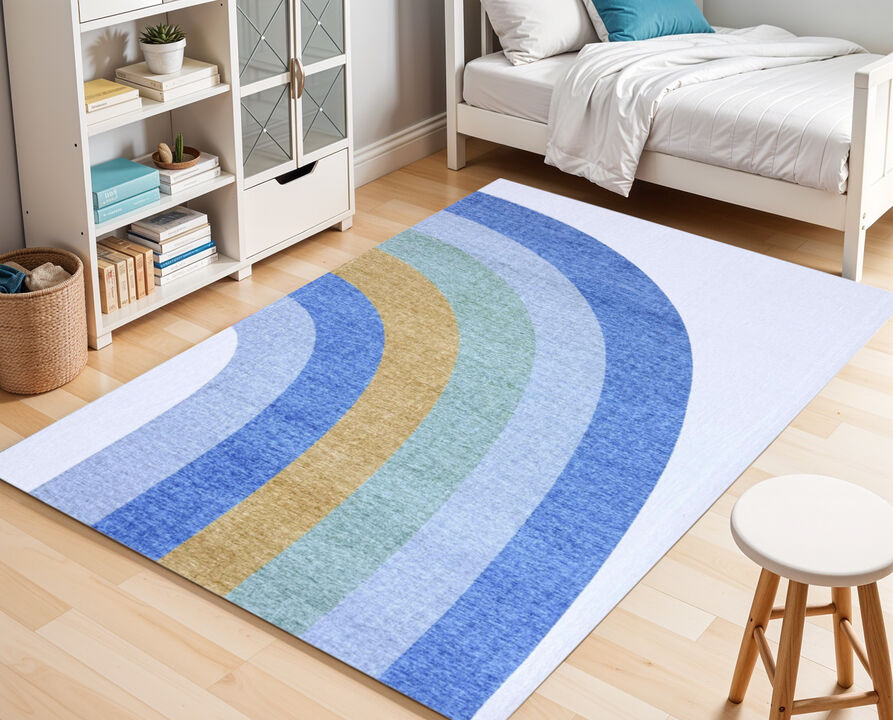 HomeRoots Juvenile Rainbows Youthful Area Rug