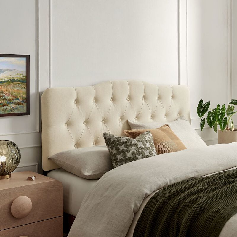 Annabel Premium Linen Blend Full Headboard image number 6