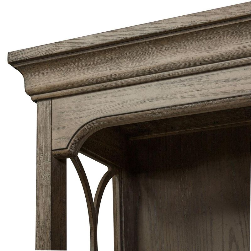 Liberty Furniture Simply Elegant Credenza & Hutch Set in Heathered Taupe image number 4
