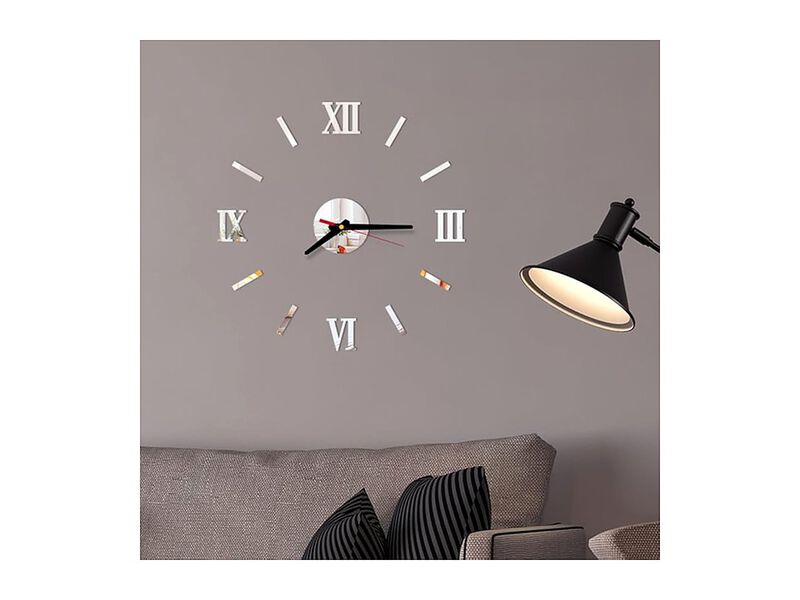 Frameless DIY Acrylic Sticker Wall Clock 74 Inch Silent Modern Living Room Decor image number 2