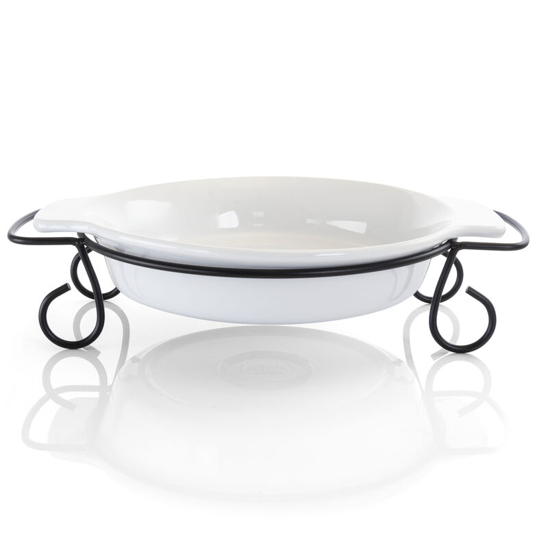 Gibson elite Gracious Dining 2 Piece Stoneware Bakeware with Metal Rack