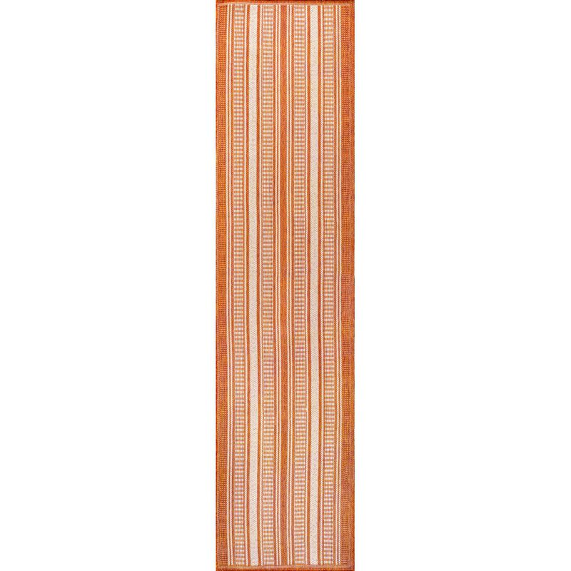 Haynes Modern Double Stripe Indoor/Outdoor Area Rug