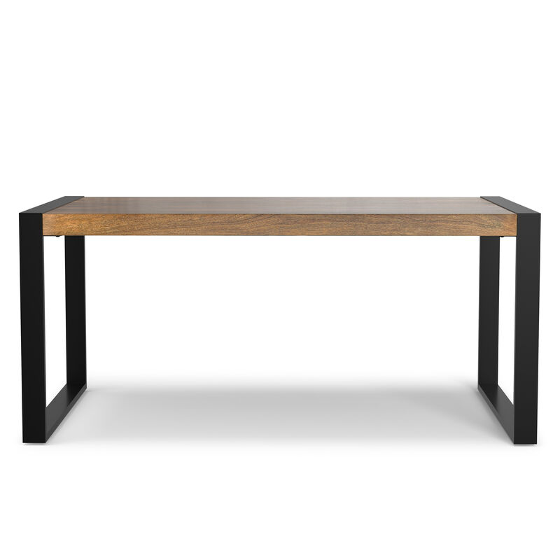 McKenzie 66 inch x 40 inch Rectangle Modern Industrial Dining Table in Light Tobacco image number 3