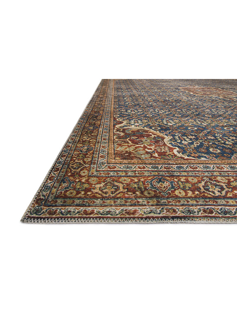 Layla LAY09 Cobalt Blue/Spice 5' x 7'6" Rug image number 4