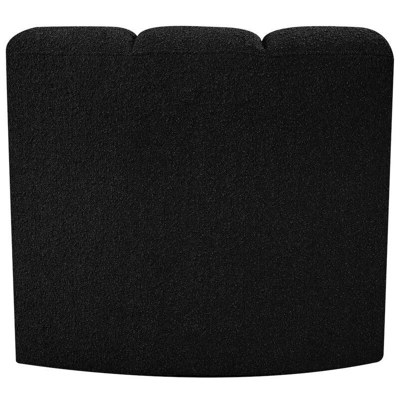 Meridian Furniture Arc Green Boucle Fabric Curved Corner