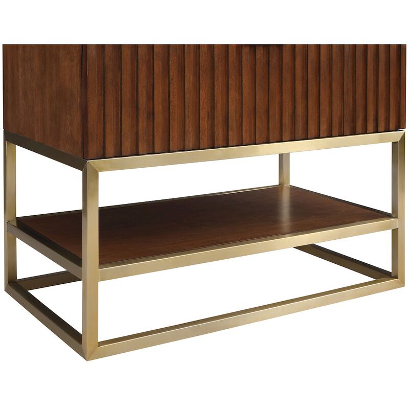 Meridian Furniture Monad Walnut Bathroom Vanity