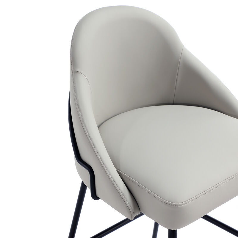 Gracie Barstools in Gray and Black (Set of 3)