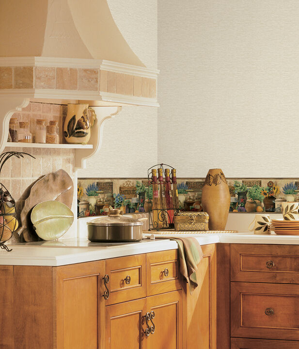Brittany Black Antiques & Herbs Wallpaper