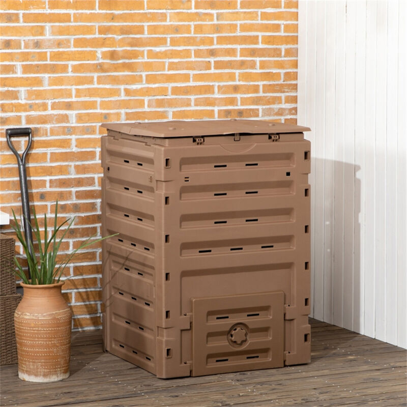 Outdoor Compost Bin for Easy Backyard Waste Disposal and Soil Enrichment