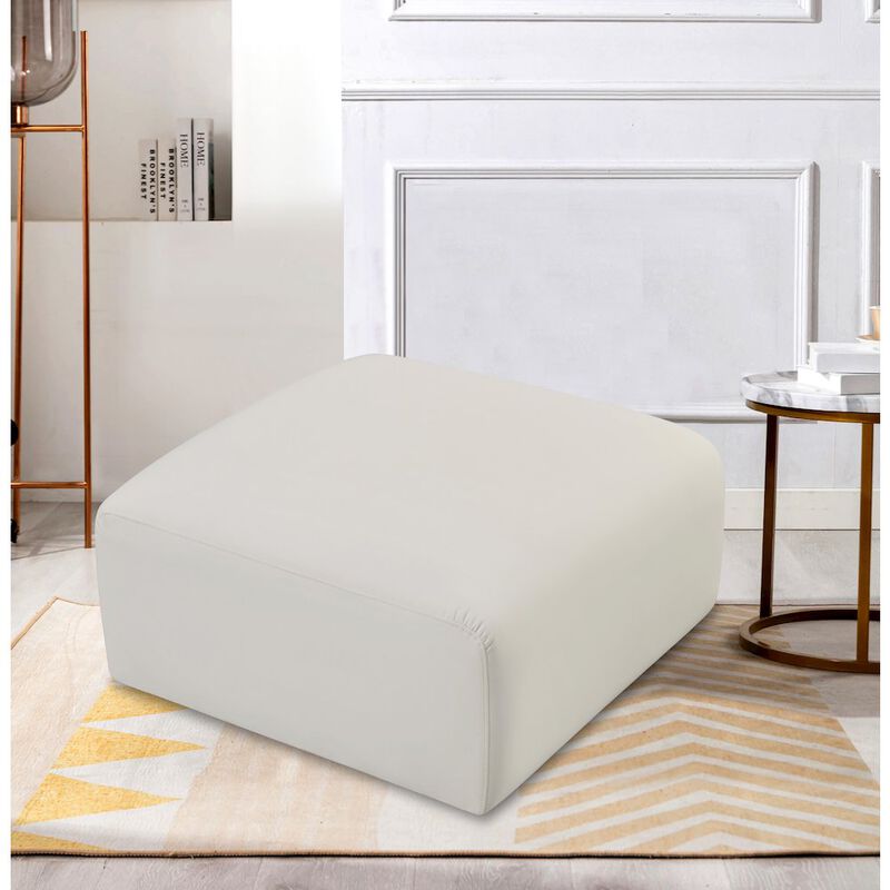 Meridian Furniture Arc Vegan Leather Ottoman