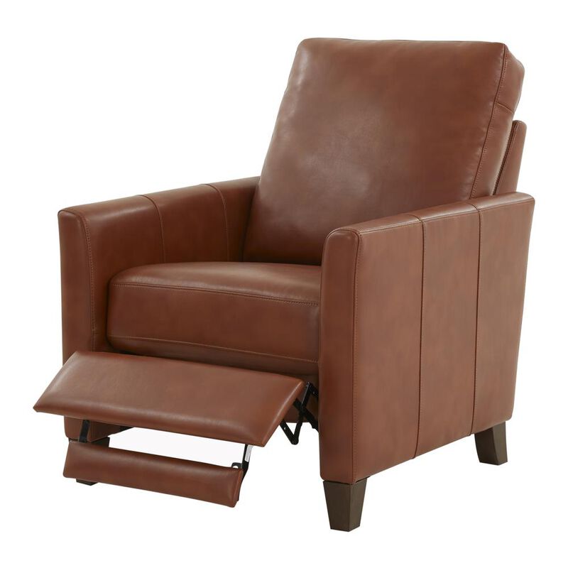 Comfort Pointe Penny Caramel Faux Leather Modern Recliner
