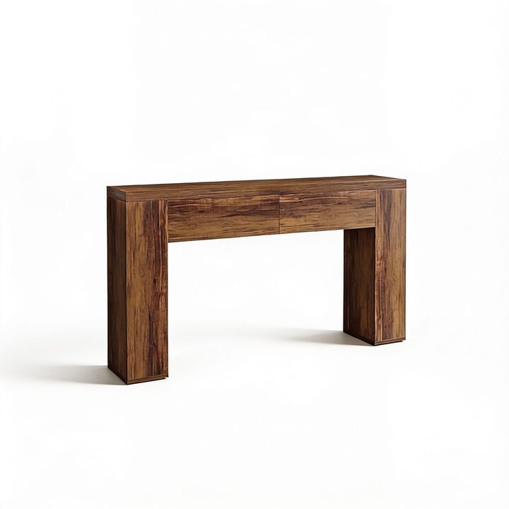 Tribesigns Farmhouse Wood Console Table with Drawers