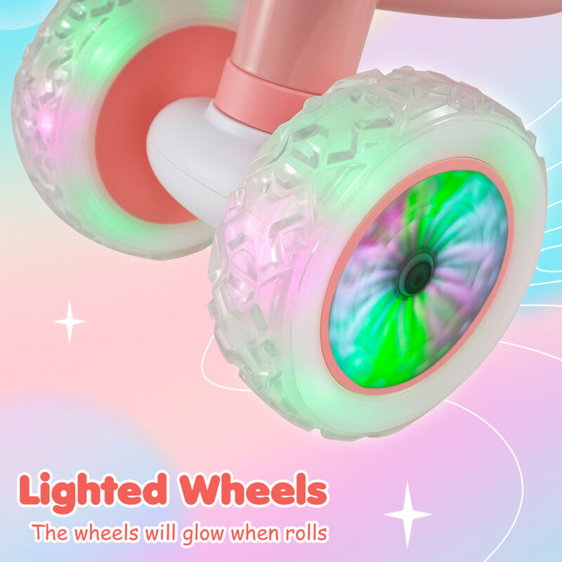 Baby Ride On Balance Bike with Adjustable Handlebar Seat and Light Up Wheels for Home image number 7