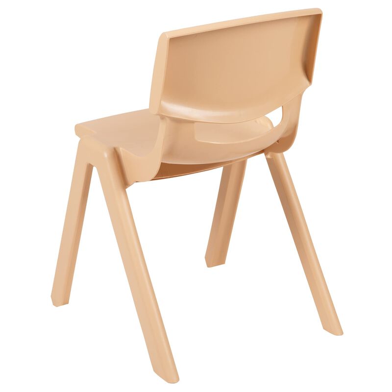 Flash Furniture Whitney 4 Pack Plastic Stackable School Chairs with 13.25" Seat Height, Assorted Colors