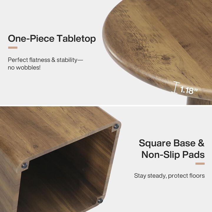 Tribesigns 31.5" Round Dining Room Farmhouse Kitchen Dinner Table