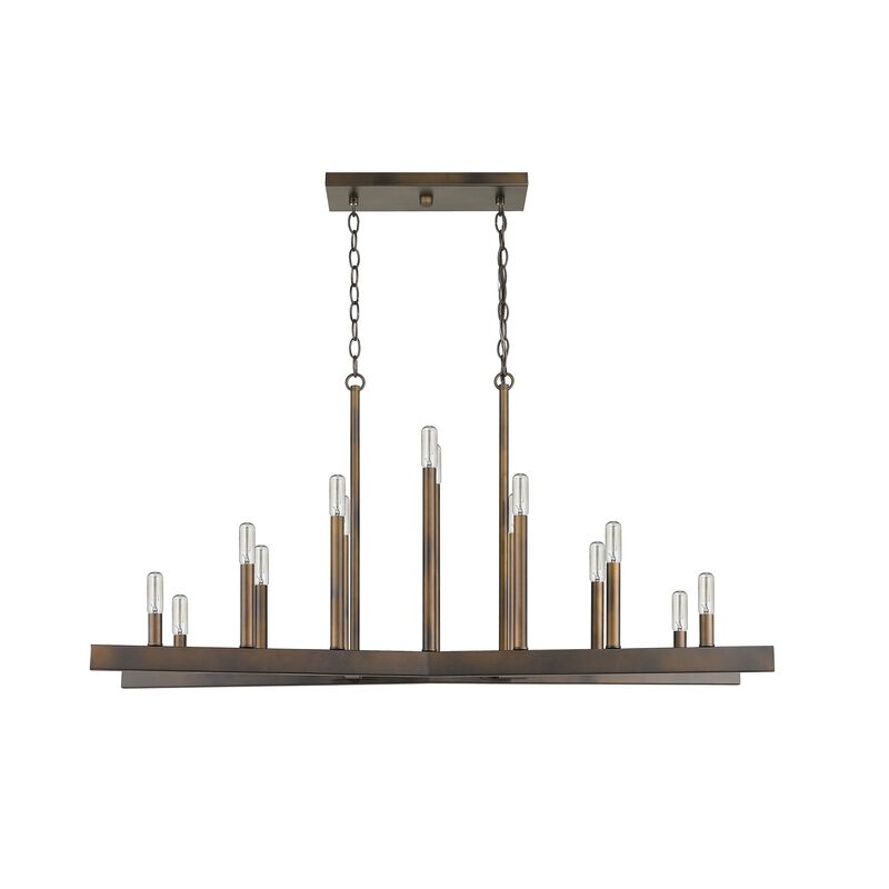 Hivvago Fallon 14-Light Oil-Rubbed Bronze Island Pendant