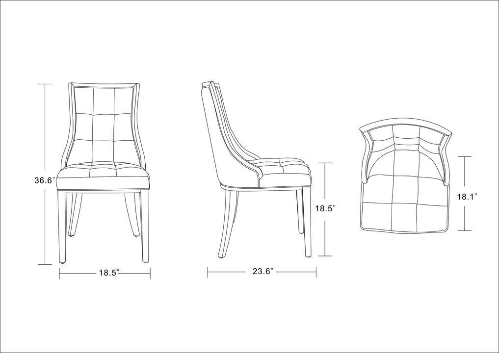 Fifth Avenue Gray Dining Chairs (Set of 2)