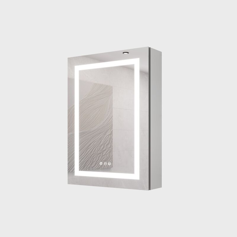 ELEMENT ACE 20 X 28 Inch LED Bathroom Medicine Cabinet with Anti-Fog Mirror and Adjustable Lighting image number 0