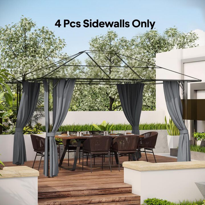 Hivvago Replacement Gazebo Walls 9.84' x 11.8' with C-Rings