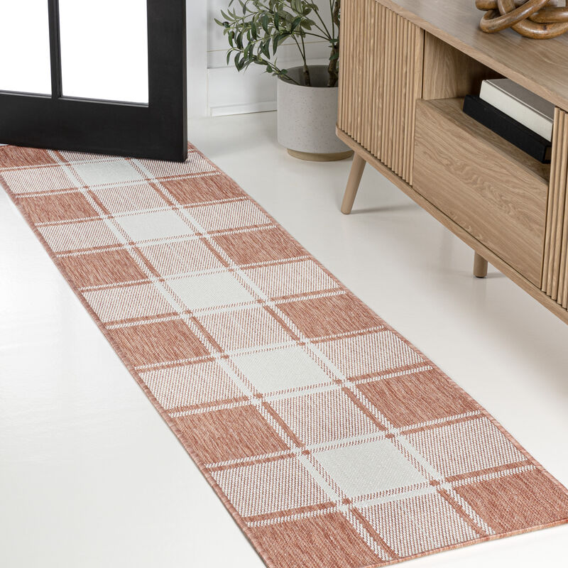 Sabine Traditional Farmhouse Bold Gingham Indoor/Outdoor Area Rug