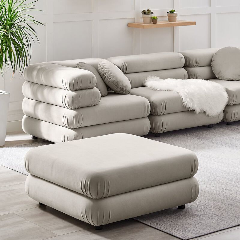 Jubilee Modular Performance Velvet Ottoman image number 7