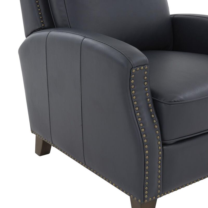 Comfort Pointe James Midnight Blue Faux Leather Push Back Recliner