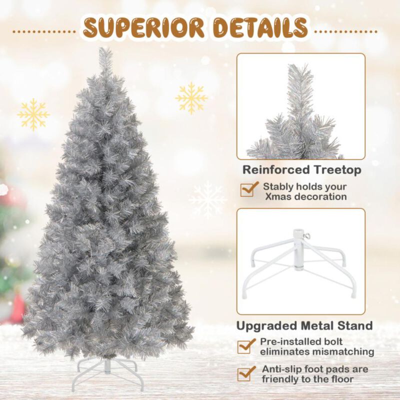 Hivvago Artificial Xmas Tree with Branch Tips and Warm White LED Lights