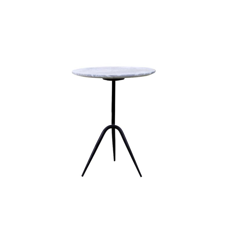 World Interiors Glacier 18 Accent Table with Fancy Brown Marble