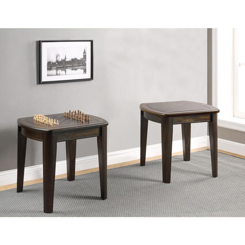 Diletta Game End Table with Chessboard