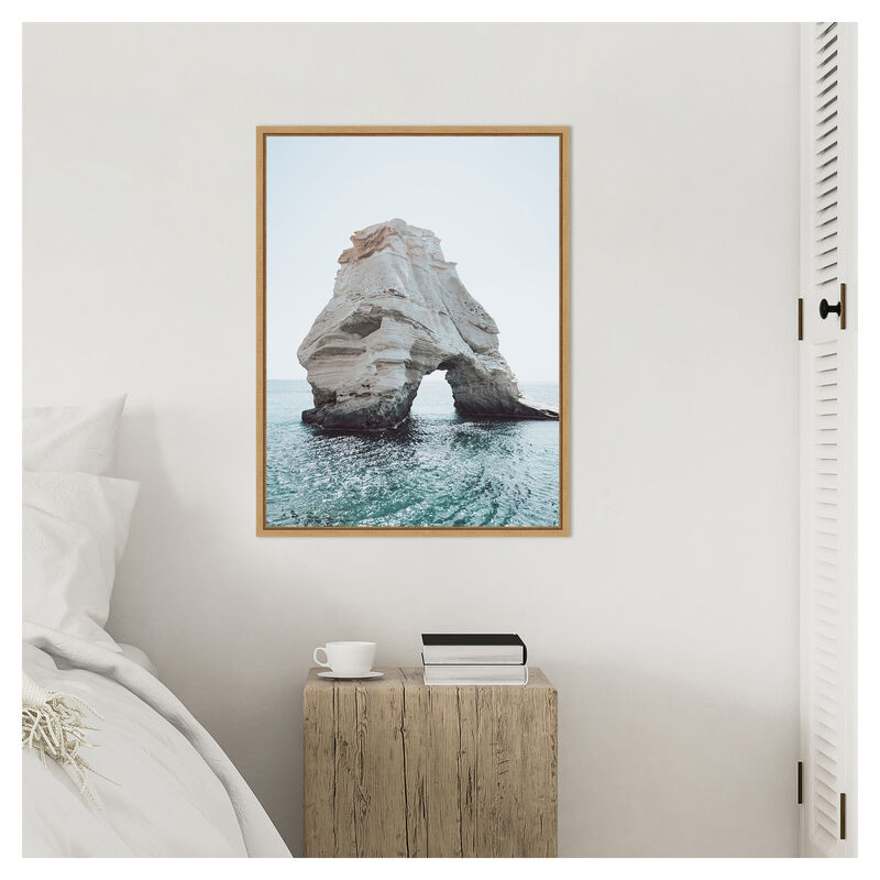 Rock of Solitude Milos by Bella Eve Framed Canvas Wall Art image number 5