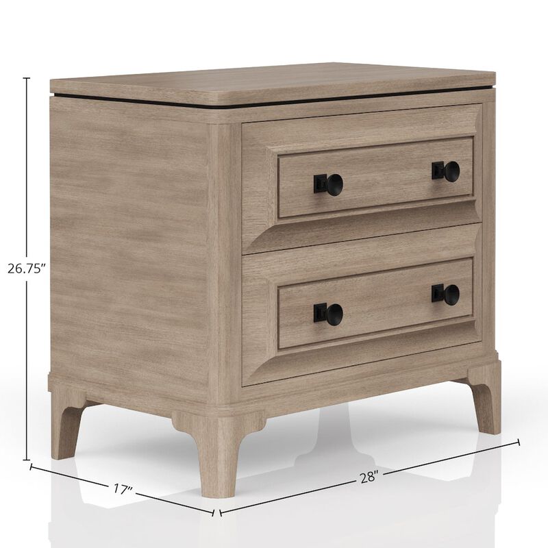 Wilmington 2 Drawer Nightstand