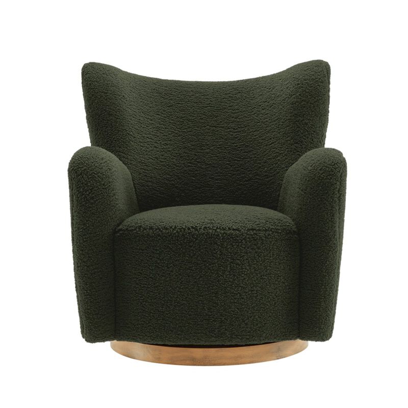 Montrose Wingback Sherpa Swivel Accent Chair image number 6