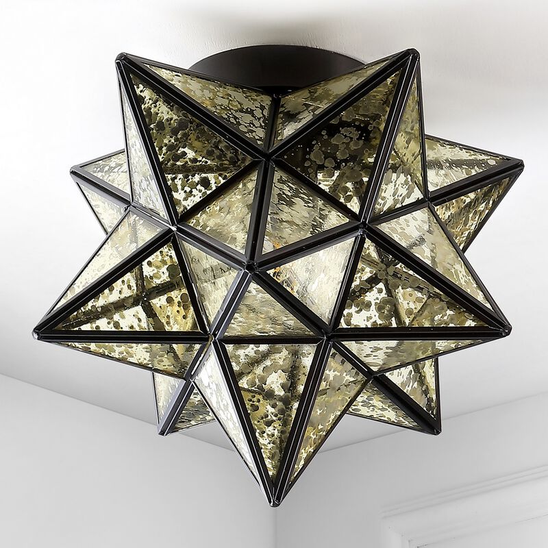 Stella Moravian Star Metal/Clear Glass LED Pendant