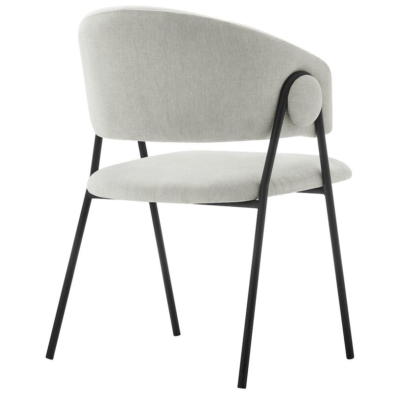 Nella Upholstered Heathered Chenille Dining Chairs Set of 2 image number 5