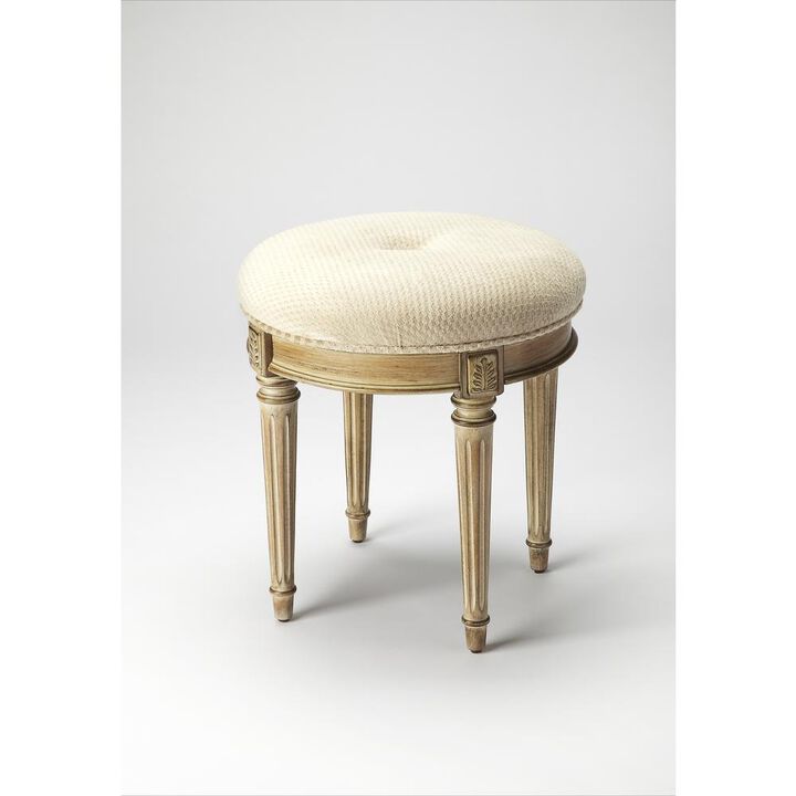 Butler Specialty Bernadette Upholstered 18W Vanity Stool
