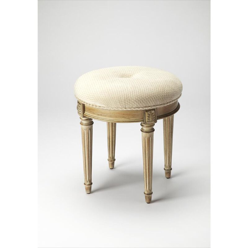Butler Specialty Bernadette Upholstered 18W Vanity Stool