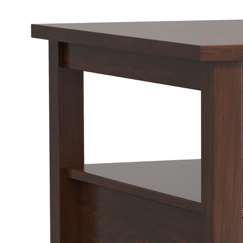 Warm Shaker 14 inch Wide Solid Wood Transitional Narrow Side Table image number 8