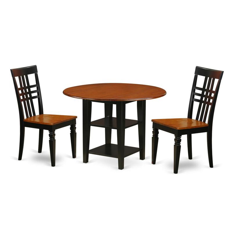 Dining Room Set Black & Cherry, SULG3-BCH-W