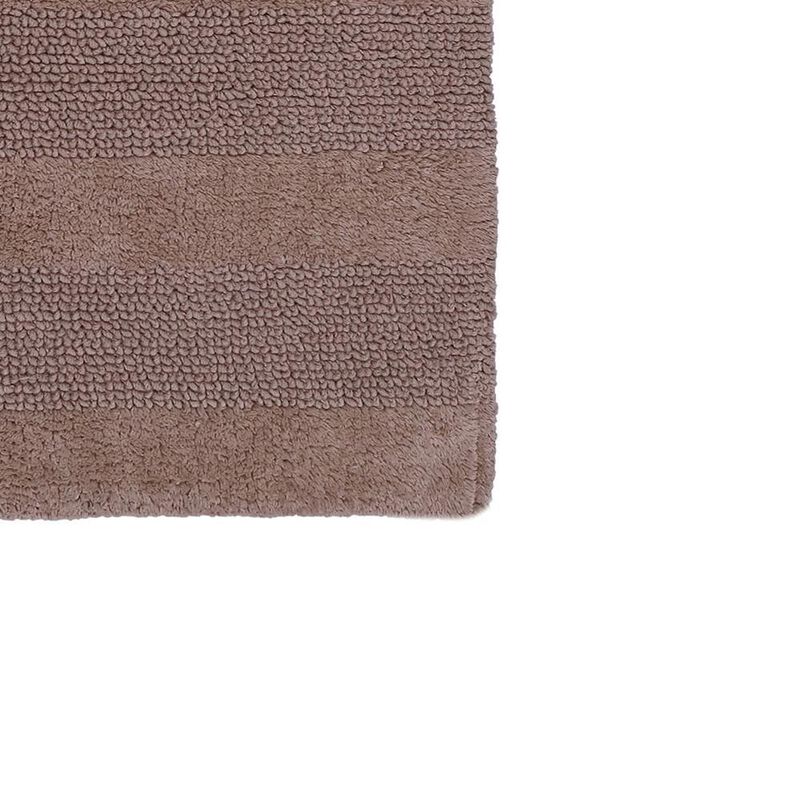 Splendid Striped Soft Plush Cotton Bath Rug 22" X 60" Natural by Castle Hill London
