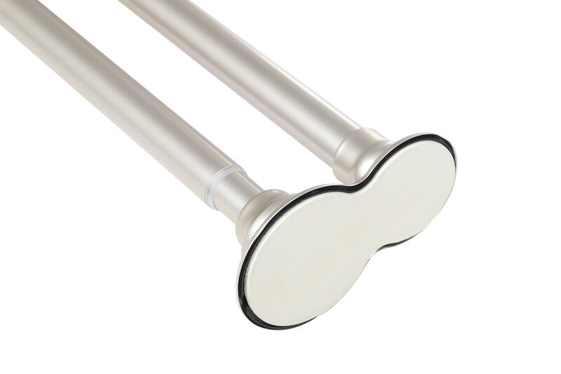 Utopia Alley 45-72 Inch Double Tension No-Drill Shower Rod Set - Rustproof Aluminum Straight Rod with 24 Metal Hooks & 71&times;71 Inch Clear PEVA Liner image number 3