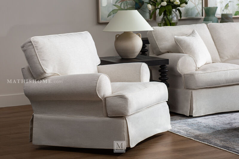 Abbott Slipcovered Swivel Glider image number 2