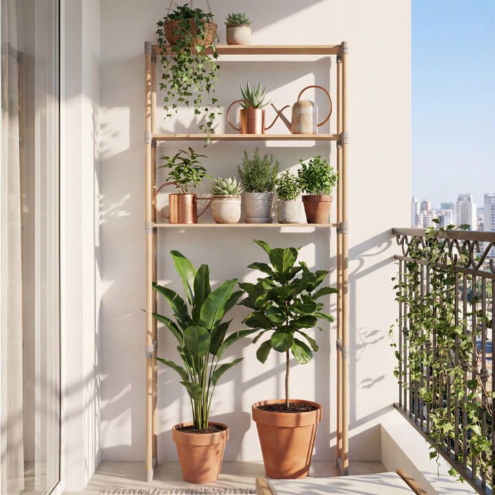 Over The Toilet 3 Tier Storage Shelf Rack with Open Shelves