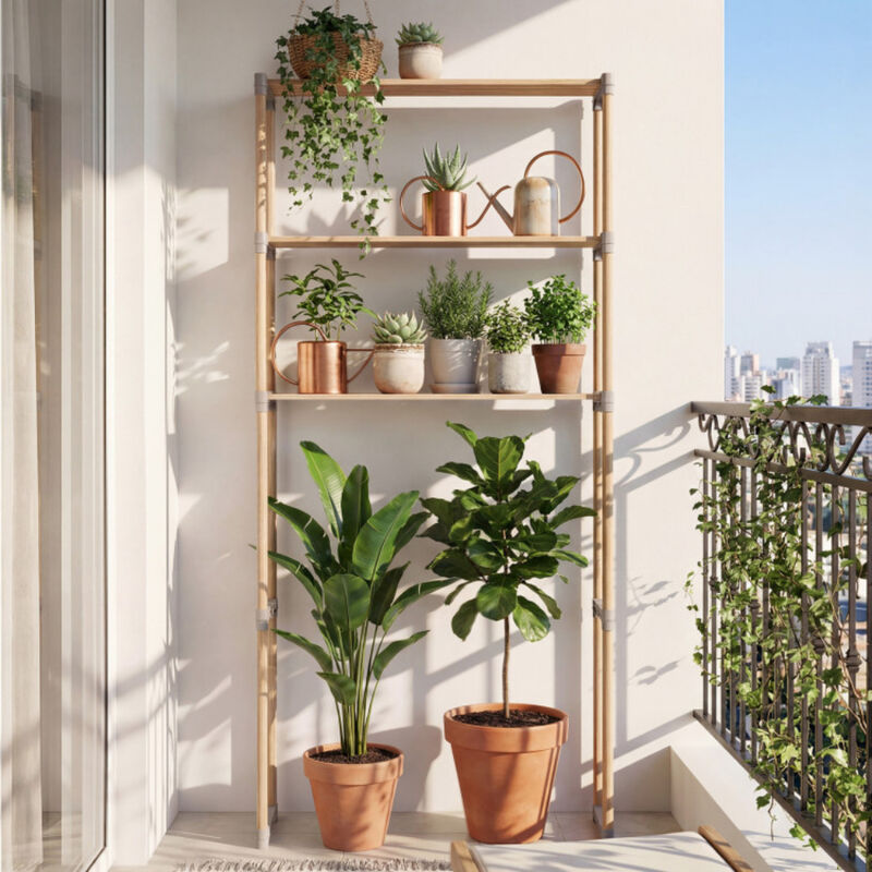 Over The Toilet 3 Tier Storage Shelf Rack with Open Shelves image number 1