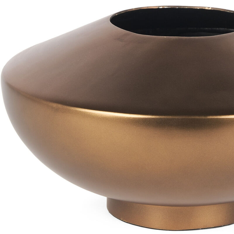 HomeRoots 6" Antiqued Bronze Metal Table Vase image number 2
