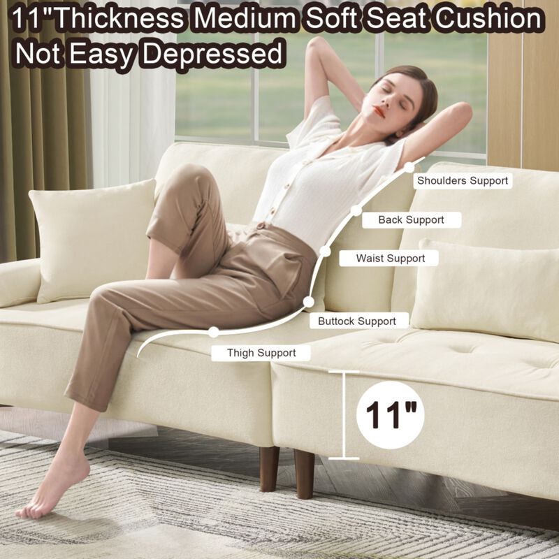 Wipelt Comfortable Deep-Seated Sectional Sofa image number 2