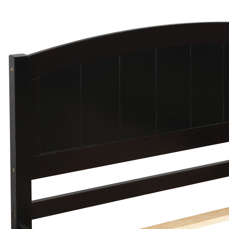 Minimalistic Wood Platform Bed with Trundle image number 7